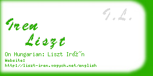 iren liszt business card